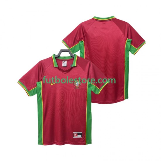 Primera Equipación del Portugal Retro 1998 Manga Corta para Hombre
