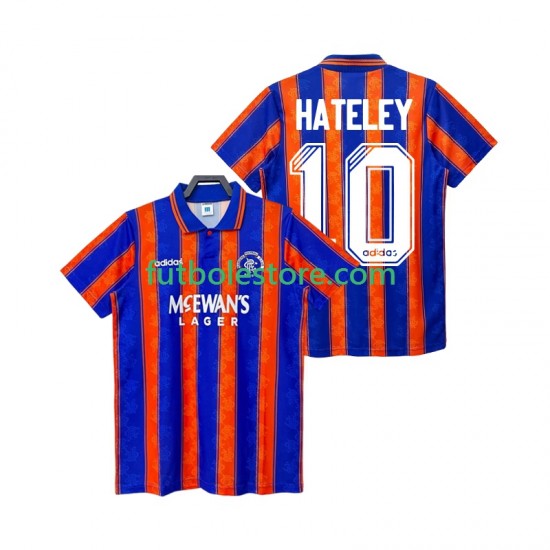 Segunda Equipación del Rangers HATELEY 10 Retro 1993 1994 Manga Corta para Hombre Segunda Equipación del Rangers HATELEY 10 Retro 1993 1994 Manga Corta para Hombre