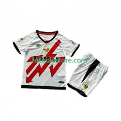 Segunda Equipación del Rayo Vallecano 2024-2025 Manga Corta para Niño (Camiseta y pantalón)
