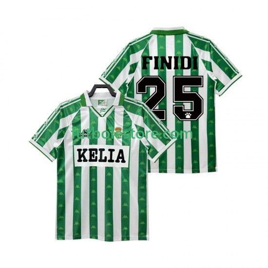 Primera Equipación del Real Betis FINIDI 25 Retro 1995 1996 Manga Corta para Hombre Primera Equipación del Real Betis FINIDI 25 Retro 1995 1996 Manga Corta para Hombre