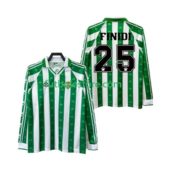 Primera Equipación del Real Betis FINIDI 25 Retro 1996 1997 ML para Hombre Primera Equipación del Real Betis FINIDI 25 Retro 1996 1997 ML para Hombre
