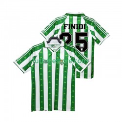 Primera Equipación del Real Betis FINIDI 25 Retro 1996 1997 Manga Corta para Hombre