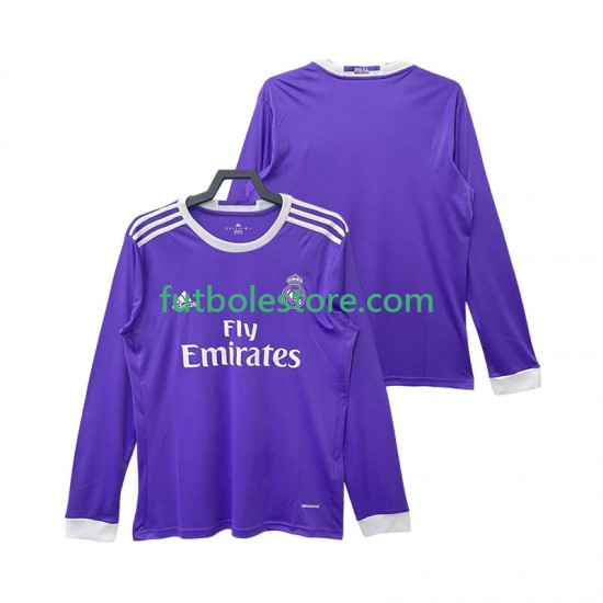 Segunda Equipación del Real Madrid Retro 2016 2017 ML para Hombre Segunda Equipación del Real Madrid Retro 2016 2017 ML para Hombre