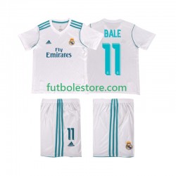 Primera Equipación del Real Madrid Bale 11 Retro 2017 2018 Manga Corta para Niño (Camiseta y pantalón)