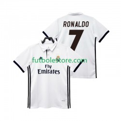 Primera Equipación del Real Madrid CRISTIANO RONALDO 7 Retro 2017 2018 Manga Corta para Hombre