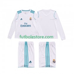 Primera Equipación del Real Madrid Retro 2017 2018 ML para Niño (Camiseta y pantalón)