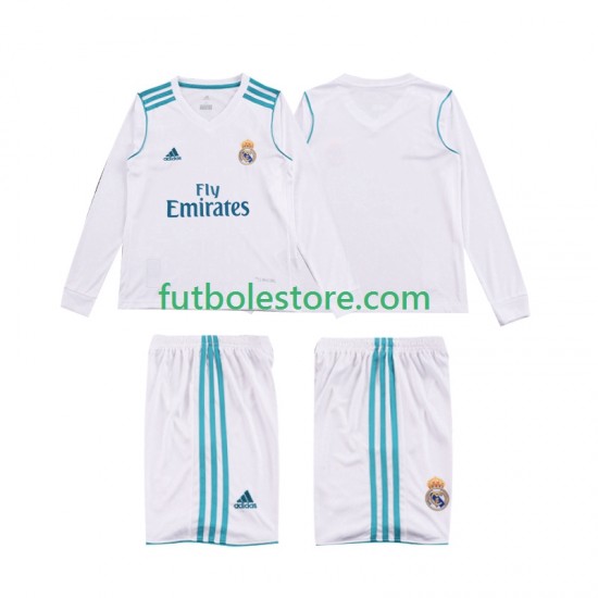 Primera Equipación del Real Madrid Retro 2017 2018 ML para Niño (Camiseta y pantalón) Primera Equipación del Real Madrid Retro 2017 2018 ML para Niño (Camiseta y pantalón)