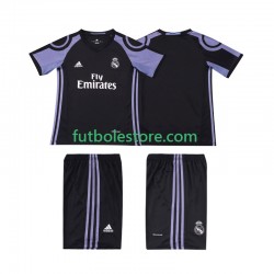 Tercera Equipación del Real Madrid Retro 2016 2017 Manga Corta para Niño (Camiseta y pantalón)