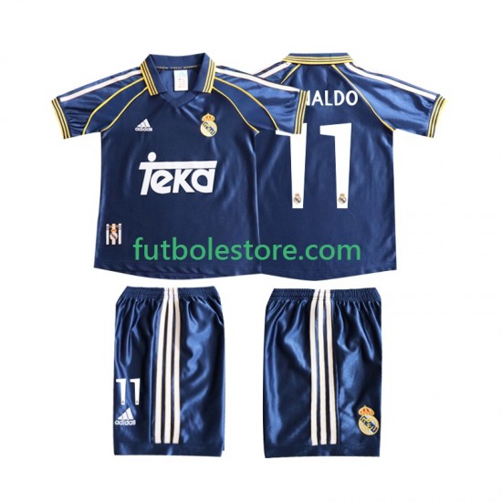 Tercera Equipación del Real Madrid Cristiano Ronaldo 11 Retro 1998 1999 Manga Corta para Niño (Camiseta y pantalón) Tercera Equipación del Real Madrid Cristiano Ronaldo 11 Retro 1998 1999 Manga Corta para Niño (Camiseta y pantalón)