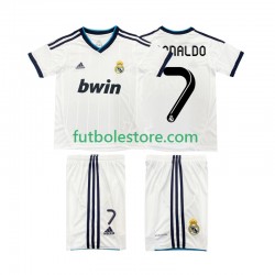 Primera Equipación del Real Madrid Cristiano Ronaldo 7 Retro 2012 2013 Manga Corta para Niño (Camiseta y pantalón)