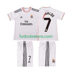 Primera Equipación del Real Madrid Cristiano Ronaldo 7 Retro 2013 2014 Manga Corta para Niño (Camiseta y pantalón)