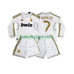 Primera Equipación del Real Madrid Cristiano Ronaldo 7 Retro 2011 2012 ML para Niño (Camiseta y pantalón)