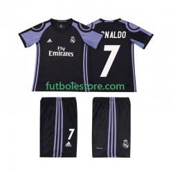 Tercera Equipación del Real Madrid Cristiano Ronaldo 7 Retro 2016 2017 Manga Corta para Niño (Camiseta y pantalón)