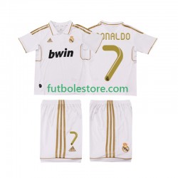 Primera Equipación del Real Madrid Cristiano Ronaldo 7 Retro 2011 2012 Manga Corta para Niño (Camiseta y pantalón)
