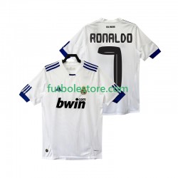 Primera Equipación del Real Madrid Cristiano Ronaldo 7 Retro 2010 2011 Manga Corta para Hombre