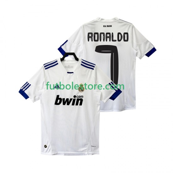 Primera Equipación del Real Madrid Cristiano Ronaldo 7 Retro 2010 2011 Manga Corta para Hombre Primera Equipación del Real Madrid Cristiano Ronaldo 7 Retro 2010 2011 Manga Corta para Hombre