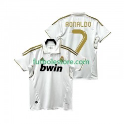 Primera Equipación del Real Madrid Cristiano Ronaldo 7 Retro 2011 2012 Manga Corta para Hombre