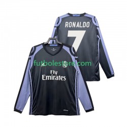 Tercera Equipación del Real Madrid Cristiano Ronaldo 7 Retro 2016 2017 ML para Hombre