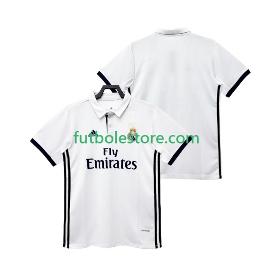 Primera Equipación del Real Madrid Retro 2017 2018 Manga Corta para Hombre Primera Equipación del Real Madrid Retro 2017 2018 Manga Corta para Hombre