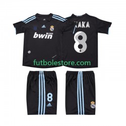 Segunda Equipación del Real Madrid KAKA 8 Retro 2009 2010 Manga Corta para Niño (Camiseta y pantalón)