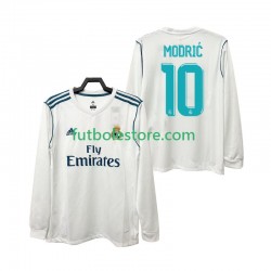 Primera Equipación del Real Madrid MODRIC 10 Retro 2017 2018 ML para Hombre