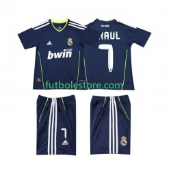 Segunda Equipación del Real Madrid PAUL 7 Retro 2010 2011 Manga Corta para Niño (Camiseta y pantalón)