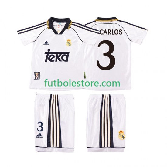 Primera Equipación del Real Madrid R CARLOS 3 Retro 1998 2000 Manga Corta para Niño (Camiseta y pantalón) Primera Equipación del Real Madrid R CARLOS 3 Retro 1998 2000 Manga Corta para Niño (Camiseta y pantalón)