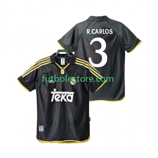 Segunda Equipación del Real Madrid R.CARLOS 3 Retro 1999 2001 Manga Corta para Hombre Segunda Equipación del Real Madrid R.CARLOS 3 Retro 1999 2001 Manga Corta para Hombre
