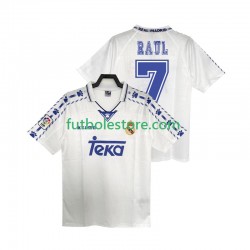 Primera Equipación del Real Madrid RAUL 7 Retro 1996 1997 Manga Corta para Hombre