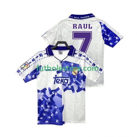 Tercera Equipación del Real Madrid RAUL 7 Retro 1996 1997 Manga Corta para Hombre Tercera Equipación del Real Madrid RAUL 7 Retro 1996 1997 Manga Corta para Hombre