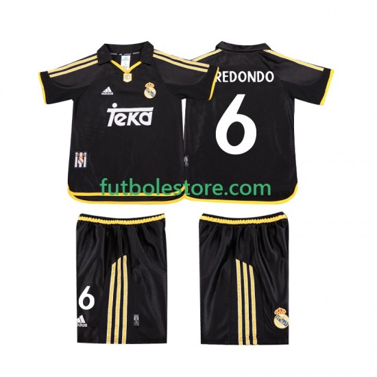 Segunda Equipación del Real Madrid REDONDO 6 Retro 1999 2001 Manga Corta para Niño (Camiseta y pantalón) Segunda Equipación del Real Madrid REDONDO 6 Retro 1999 2001 Manga Corta para Niño (Camiseta y pantalón)