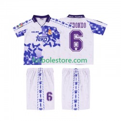 Tercera Equipación del Real Madrid REDONDO 6 Retro 1996 1997 Manga Corta para Niño (Camiseta y pantalón)