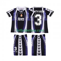 Tercera Equipación del Real Madrid ROBERTO CARLOS 3 Retro 1997 1998 Manga Corta para Niño (Camiseta y pantalón)