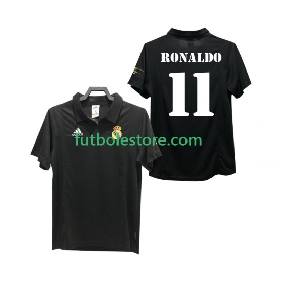 Segunda Equipación del Real Madrid RONALDO 11 Retro 2002 2003 Manga Corta para Hombre Segunda Equipación del Real Madrid RONALDO 11 Retro 2002 2003 Manga Corta para Hombre