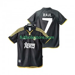 Segunda Equipación del Real Madrid Raul 7 Retro 1999 2001 Manga Corta para Hombre