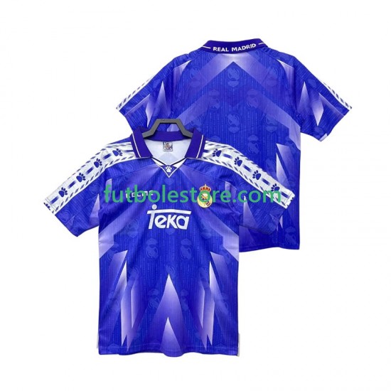 Segunda Equipación del Real Madrid Retro 1996 1997 Manga Corta para Hombre Segunda Equipación del Real Madrid Retro 1996 1997 Manga Corta para Hombre
