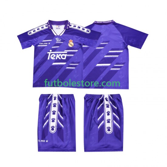 Segunda Equipación del Real Madrid Retro 1994 1996 Manga Corta para Niño (Camiseta y pantalón) Segunda Equipación del Real Madrid Retro 1994 1996 Manga Corta para Niño (Camiseta y pantalón)