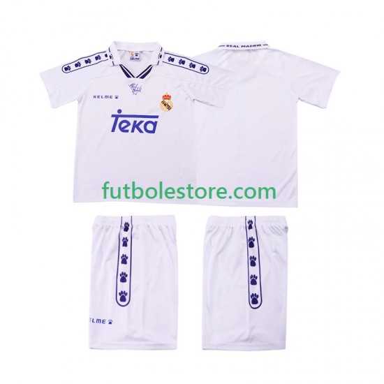 Primera Equipación del Real Madrid Retro 1994 1996 Manga Corta para Niño (Camiseta y pantalón) Primera Equipación del Real Madrid Retro 1994 1996 Manga Corta para Niño (Camiseta y pantalón)