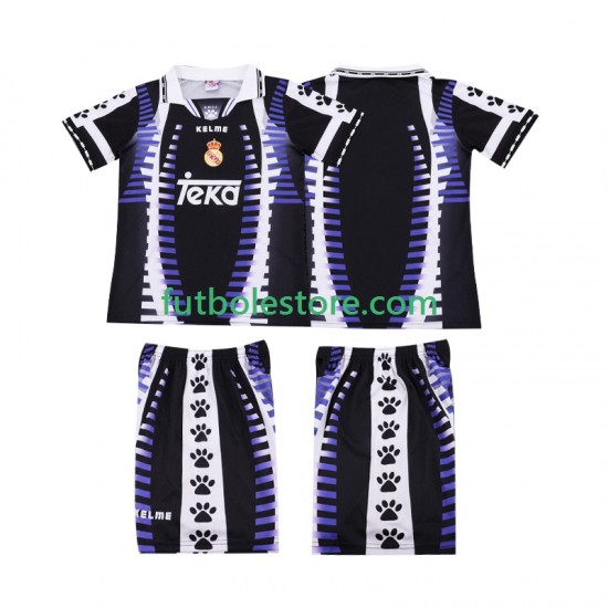 Tercera Equipación del Real Madrid Retro 1997 1998 Manga Corta para Niño (Camiseta y pantalón) Tercera Equipación del Real Madrid Retro 1997 1998 Manga Corta para Niño (Camiseta y pantalón)