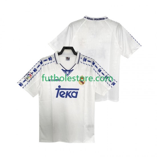 Primera Equipación del Real Madrid Retro 1996 1997 Manga Corta para Hombre Primera Equipación del Real Madrid Retro 1996 1997 Manga Corta para Hombre
