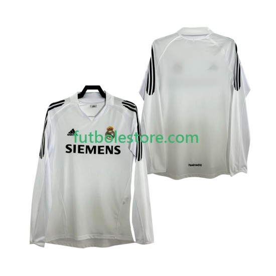 Primera Equipación del Real Madrid Retro 2005 2006 ML para Hombre Primera Equipación del Real Madrid Retro 2005 2006 ML para Hombre
