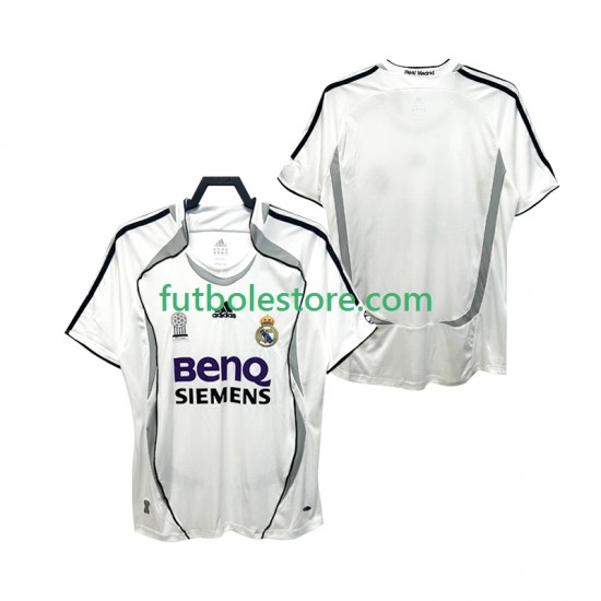 Primera Equipación del Real Madrid Retro 2006 2007 Manga Corta para Hombre Primera Equipación del Real Madrid Retro 2006 2007 Manga Corta para Hombre