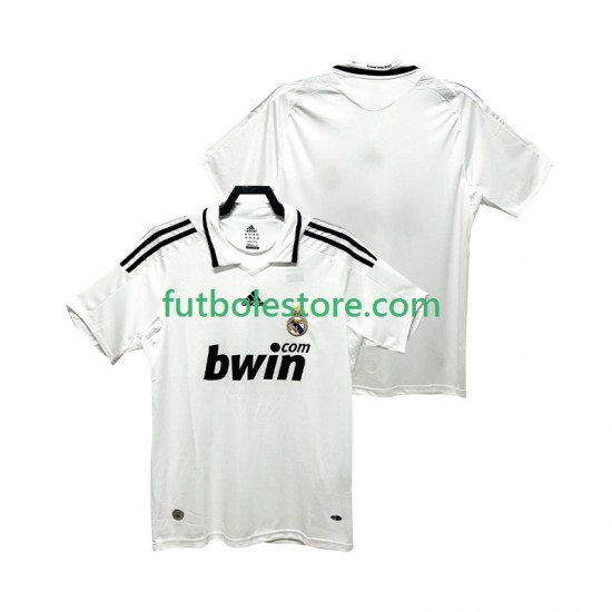 Primera Equipación del Real Madrid Retro 2008 2009 Manga Corta para Hombre Primera Equipación del Real Madrid Retro 2008 2009 Manga Corta para Hombre