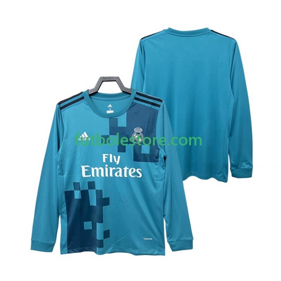 Tercera Equipación del Real Madrid Retro 2017 2018 ML para Hombre Tercera Equipación del Real Madrid Retro 2017 2018 ML para Hombre