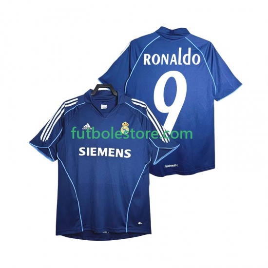 Segunda Equipación del Real Madrid Ronaldo 9 Retro 2005 2006 Manga Corta para Hombre