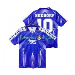 Segunda Equipación del Real Madrid SEEDORF 10 Retro 1996 1997 Manga Corta para Hombre
