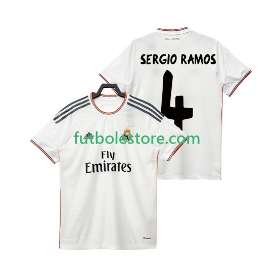 Primera Equipación del Real Madrid SERGIO RAMOS 4 Retro 2013 2014 Manga Corta para Hombre Primera Equipación del Real Madrid SERGIO RAMOS 4 Retro 2013 2014 Manga Corta para Hombre
