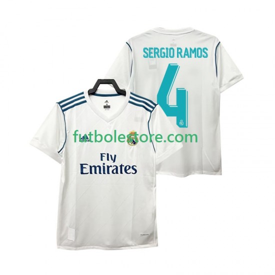 Primera Equipación del Real Madrid SERGIO RAMOS 4 Retro 2017 2018 Manga Corta para Hombre Primera Equipación del Real Madrid SERGIO RAMOS 4 Retro 2017 2018 Manga Corta para Hombre