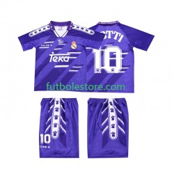 Segunda Equipación del Real Madrid TOTTI 10 Retro 1994 1996 Manga Corta para Niño (Camiseta y pantalón)
