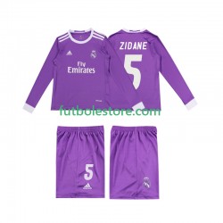 Segunda Equipación del Real Madrid ZIDANE 5 Retro 2016 ML para Niño (Camiseta y pantalón)
